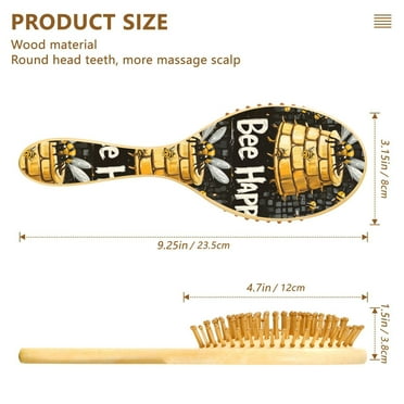 YAZAOO Soft Hair Brush Hair Comb Detangler Cartoon Bee Pattern Smoothing Hair Care Beauty Gift