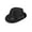 Black, variant on Luxtrada Men Women Straw Jazz Fedora Hat Trilby Cuban Sun Cap Panama Short Brim Summer (Black)
