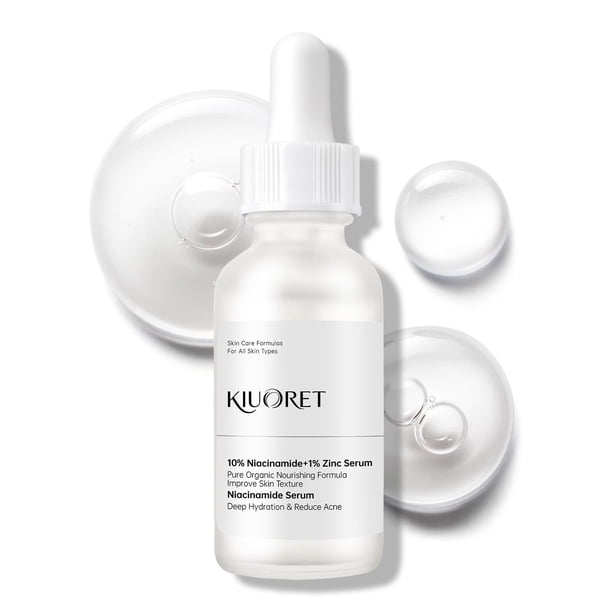 Suero de niacinamida 10% + zinc 1% para rostro Suero de niacinamida para control de grasa Minimizador de poros tonifica la piel Suero facial de niacinamida con ácido hialurónico para hidratación profu