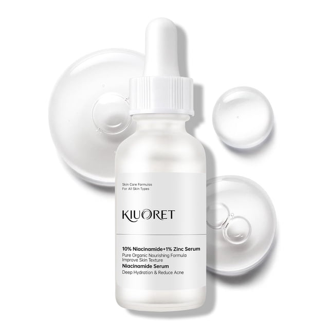 Suero de niacinamida 10% + zinc 1% para rostro Suero de niacinamida para control de grasa Minimizador de poros tonifica la piel Suero facial de niacinamida con ácido hialurónico para hidratación profu