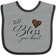 thumbnail image 3 of Inktastic Well Bless Your Heart with Leopard Print Boys or Girls Baby Bib, 3 of 4