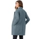 thumbnail image 5 of Abrigos de invierno raglán cruzados con solapa con muesca para mujer Azul polvoriento M, 5 of 6