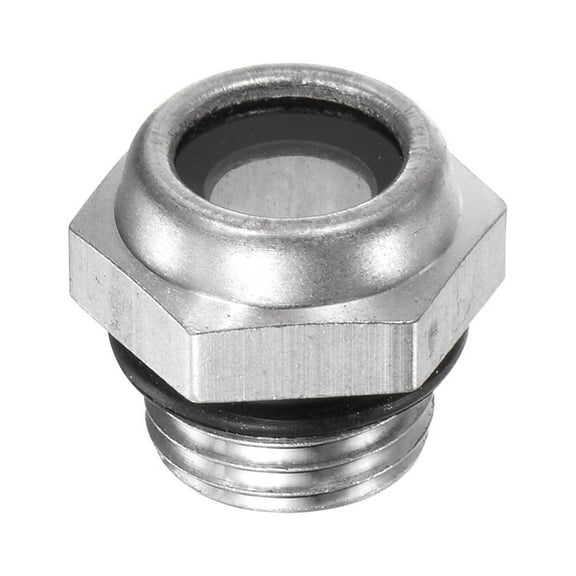 Uxcell G1/4" Male Threaded Aluminum Air Compressor Oil Level Gauge Sight Glass