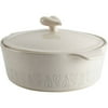 Ayesha Curry Stoneware Round Casserole, 2.5-Quart, French Vanilla