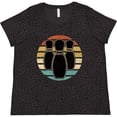 thumbnail image 3 of Inktastic Bowling Sunset for Bowler Silhouette Bowling Pins Women's Plus Size T-Shirt, 3 of 5