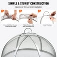 thumbnail image 6 of SKYSHALO Spark Guard for Firepits, 40" Wide, Circular Outdoor Fire Pit Protection, Stainless Steel Mesh Cover, Simple Lift Design, Metal Shield for Patio & Garden Fireplaces, 6 of 9