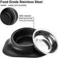 thumbnail image 4 of Pet bowl food bowl water bowl for dogs cats stainless steel dog bowl 15 degree tilt feeding cat bowl food bowl with non-spill non-slip silicone tray mat, 4 of 4