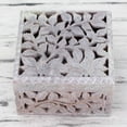thumbnail image 3 of NOVICA Artisan Handcrafted Soapstone Jewelry Box Artisan Jali Grey India Boxes Floral Leaf Tree [3.2in H x 5in W x 5in D] ' White Ivy', 3 of 5