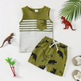 thumbnail image 2 of Camiseta y pantalones cortos Bekarsy Dinosaur para niños pequeños de 18 a 24 m, 2 of 7