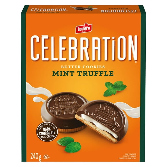 Celebration Mint Truffle Dark Chocolate 45% Cocoa Butter Cookies, 12x240g