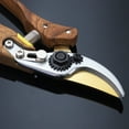 thumbnail image 3 of Luxcidy Garden Shears, Japanese Floral branch cutters, Snips for Gardening, Flower scissors Florist clippers, Hand Held Pruners for Gardening Heavy Duty, Pruning shears for garden (Wood grain), 3 of 6