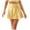Yellow, variant on vigerkar Women's Shiny Metallic Skirt Stretchy High Waist Flared Pleated Mini Skirts Solid Athletic Skorts Blue, L