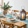 thumbnail image 6 of Teal Blue Owl Round 15 Inch Placemats Set of 8, Modern Flowers Birds on Branch HeatResistant Non Slip Place Mats for Dining Table, Wipeable Braided Kitchen Table Mats for Housewarming, 6 of 9