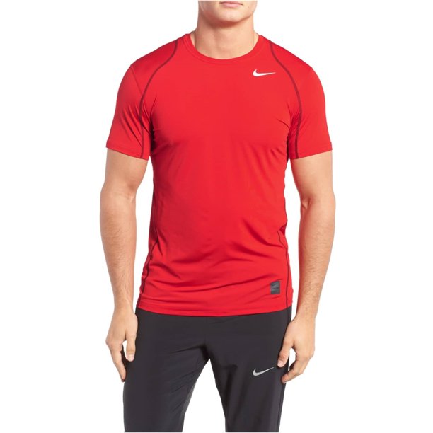 Nike Pro Cool Basic - Camiseta para hombre, color rojo, pequeña Nike Camiseta básica
