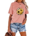thumbnail image 2 of Anbech Sunflower T-Shirt for Women Graphic Butterfly Printed Short Sleeve Tee Tops with Crew Neck, 2 of 4
