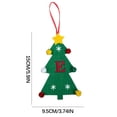 thumbnail image 2 of Vaidha 2024 New Christmas Tree Decorations Mini Christmas Tree Embroidery English Letter Christmas Pendant Small Pendant, 2 of 2