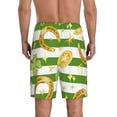 thumbnail image 3 of Naloa Watercolor St Patrick Day Men's Short Pajama Pants, Lounge Comfort Shorts with Elasticized Waistband and Side Pockets - X-Large, 3 of 9
