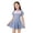 1 Light Blue, variant on REDARER Girls Color Block Swim Dress with Half Zip UPF 50 One Piece Skirted Swimsuit for Kids,11-12 Years