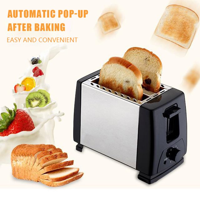 Horno para hornear pan de 2 rebanadas, tostadores de cocina automáticos, electrodomésticos de cocina