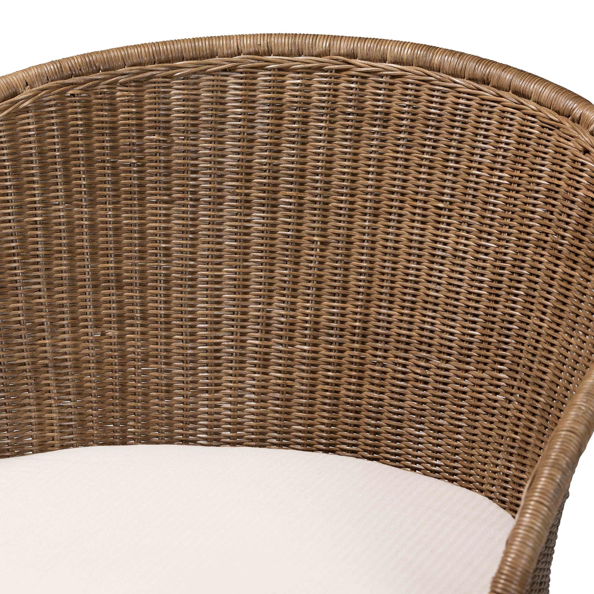 bali & pari Kintamani Boho Accent Chair, Greywashed