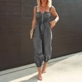 thumbnail image 2 of Kmdttou Up to 40% off! Women's Fashion Solid Color Casual Suspender Jumpsuit on Clearance!, 2 of 7