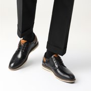 Bruno Marc Mens Casual Round Toe Classic Lace-up Oxford Shoes Wide Fit