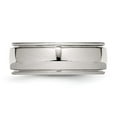 thumbnail image 3 of Stainless Steel Grooved and Beaded 8mm Polished Band, 3 of 7