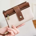 thumbnail image 6 of Women’s RFID Blocking Leather Wallet - Vintage Tri-Fold Short Purse, Large Capacity Coin Card Holder, Stylish Ladies Accessory, Durable Travel Wallet, Practical Gift for Her, 6*4*1in, Blue, 6 of 9