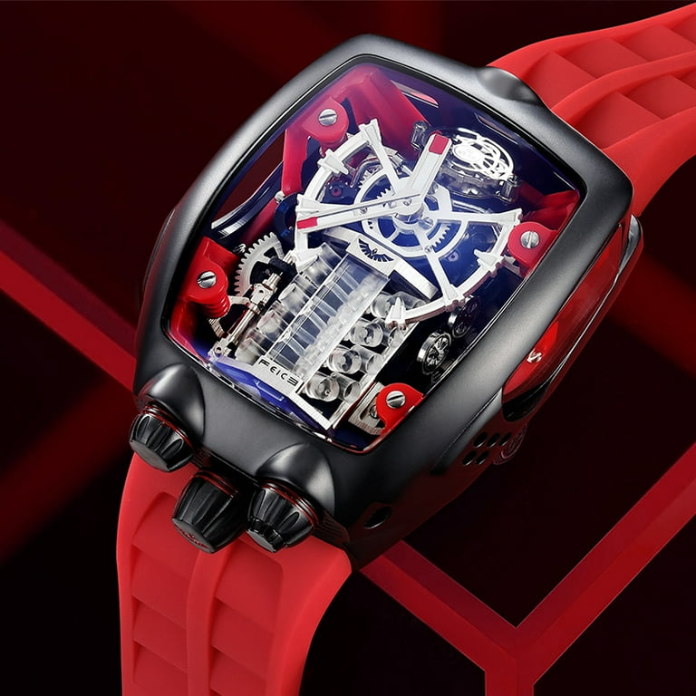 FEICE Watches for Men Automatic Skeleton Watch Waterproof Sapphire