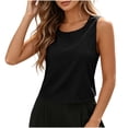 thumbnail image 2 of TARIENDY Women Sleeveless Tops Cotton Open Back Blouses Fashion Bow Tie Blouses Crewneck Tank Tops Beach Vacation Outfits Black L, 2 of 9