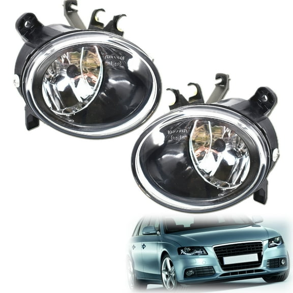 munirater Clear Lens Fog Light Driving Lamp with H11 Bulb 55W Fit for 2009-2012 Audi A4 S4 B8
