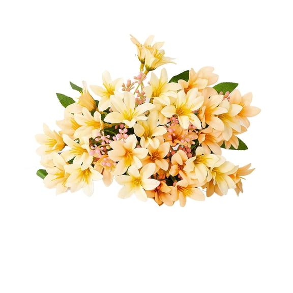 Artificial Chrysanthemum Bouquet - 16.54" Fake Flowers Accents,Realistic Silk Floral Arrangement for Cemetery Grave Memorial,Funeral,Home Table Centerpiece,Party,Indoor Outdoor Decor