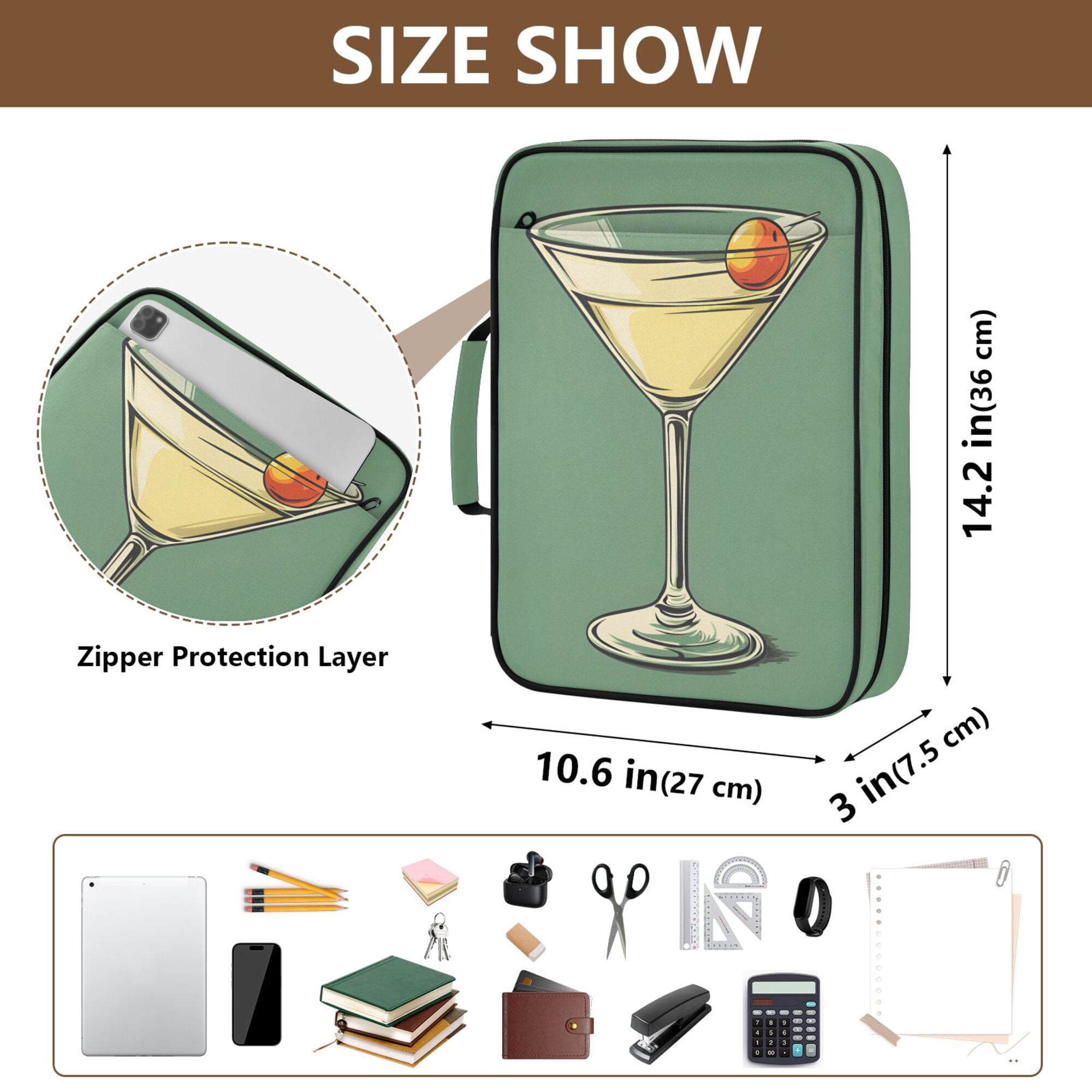 FORMRS Accordion File Folder A4 Size 7-Pocket Expanding Document Organizer Bag with 3 Ring Binder, Lemon Glass