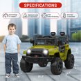 thumbnail image 2 of CazToi Camión Infantil 12V 4x4 Control Remoto Bluetooth Luces LED Ruedas EVA, 2 of 8