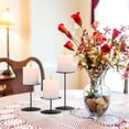 thumbnail image 4 of Juego de 3 candelabros de pilar de Halloween, centro de mesa para mesas o chimenea con hierro de metal negro, 4 of 5