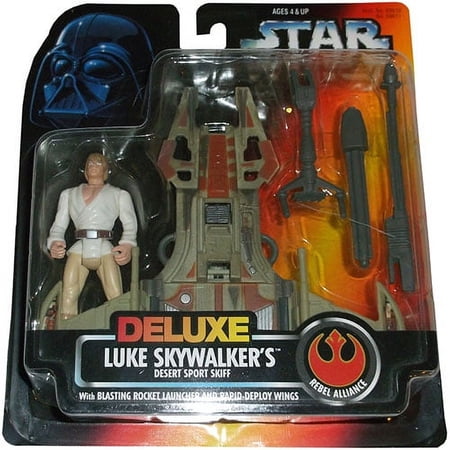 Star Wars Deluxe Luke Skywalker w/ Desert Sport Skiff Action Figure