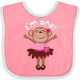 thumbnail image 3 of Inktastic Monkey 1st Birthday 1 Year Old Girl Girls Baby Bib, 3 of 4
