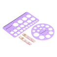 thumbnail image 1 of Herramienta de medición de brida, juego de reglas para pezones, silicona para extractor de leche, redondo y rectangular, color morado, 1 of 5