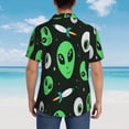 thumbnail image 4 of KLL Eyeball Monster Print Men's Hawaiian Shirt Short Sleeve Button Down Beach Shirts,Large, 4 of 7