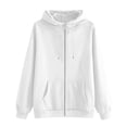 thumbnail image 4 of Zip Up Hoodie Women Long Sleeve Fall Winter Oversized Sweatshirts Zipper Oversized Cute Jackets with Pockets, 4 of 5