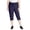 Navy, variant on Women's Plus Size Drawstring Stretch Cropped Trousers Yoga Pants Sweatpants