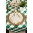 DII Shamrock Green Buffalo Check Tablecloth, 52"x52", 100 Cotton