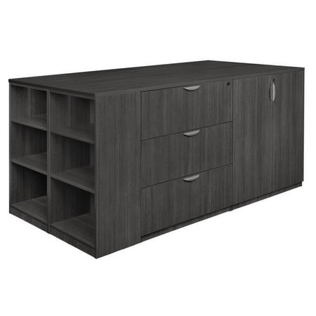 Legacy Stand Up 2 Storage Cabinet 2 Desk Quad With Bookcase End Ash Grey From Regency Accuweather Shop
