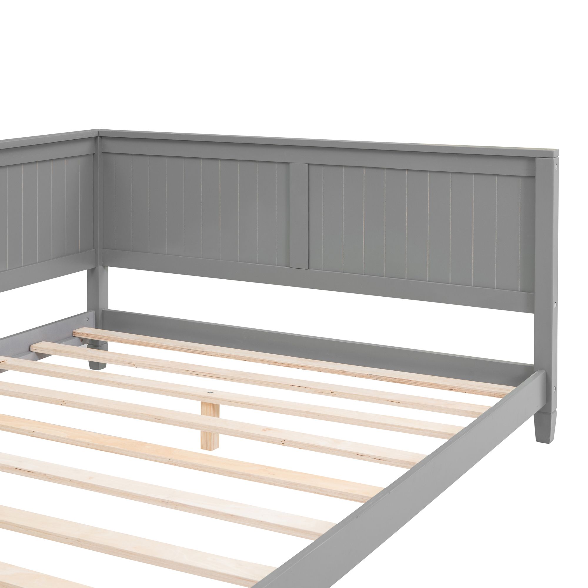 Aukfa Full Size Daybed, Wood Sofa Bed, Gray
