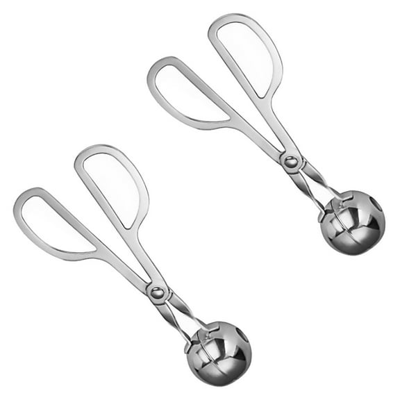 2 Pcs Meatball Holder Stainless Steel Clamps Mini Baller Making Tools Rice Makers Machine Baby