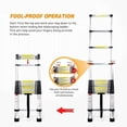 thumbnail image 3 of Escalera Telescópica Ajustable y Retráctil de 3.8 m con 13 Escalones | Compacta, Segura y Portátil KECOMPRAS ESCALERA TELESCÓPICA, 3 of 4