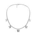 thumbnail image 1 of Collar de clavícula minimalista clásico, cadena de joyería para mujeres y niñas, estilo retro para bodas. Plata, 1 of 6