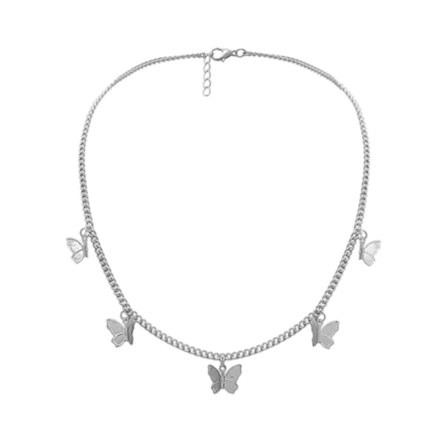 Collar de clavícula minimalista clásico, cadena de joyería para mujeres y niñas, estilo retro para bodas. Plata