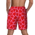 thumbnail image 3 of Kdxio Love Heart Print Men's Swim Trunks with Compression Liner 7 Inch Inseam Quick Dry Swim Shorts, 3 of 7