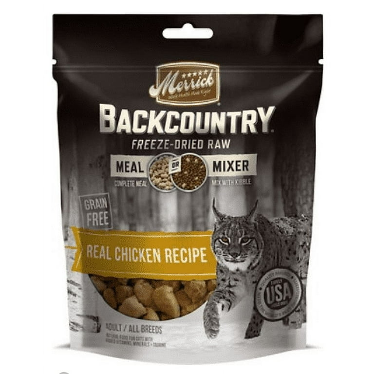 Merrick Backcountry Grain Free Meal Mixer Real Chicken Recipe Freeze Dried Raw Cat Food 4 Oz Walmart